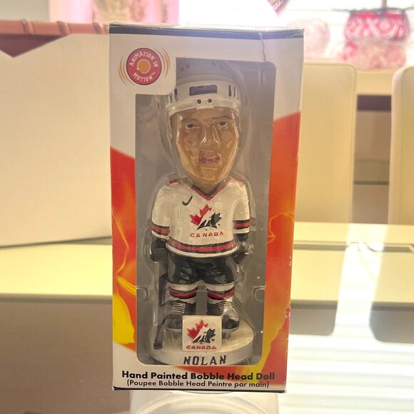 Owen Nolan Hand Painted Bobblehead by Animation In Motion Collectible Series! - Picture 1 of 6